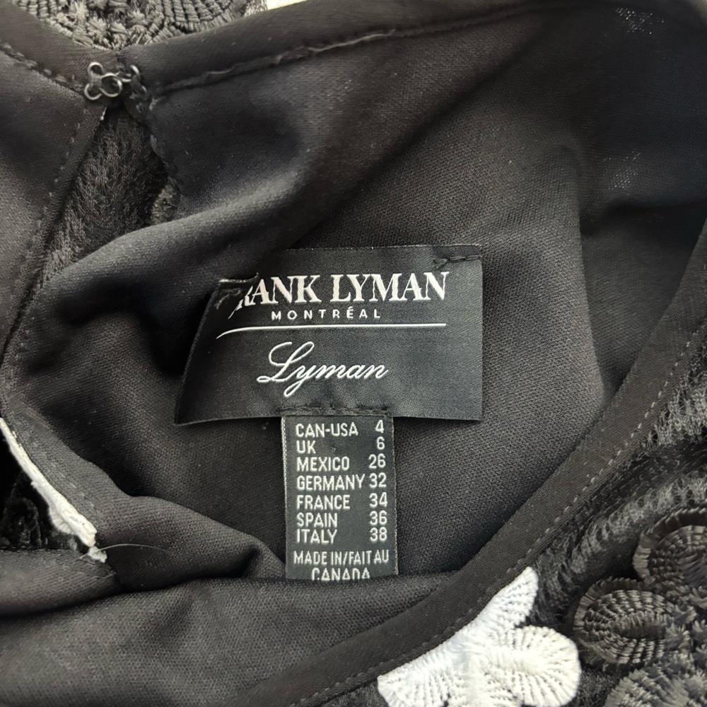 Frank Lyman Monteal black and white daisy knit dress - Picture 6 of 7
